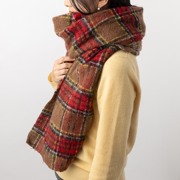 Nine Tailor/ Kalan Stole Brown×Red(Brown×Red): ファッション
