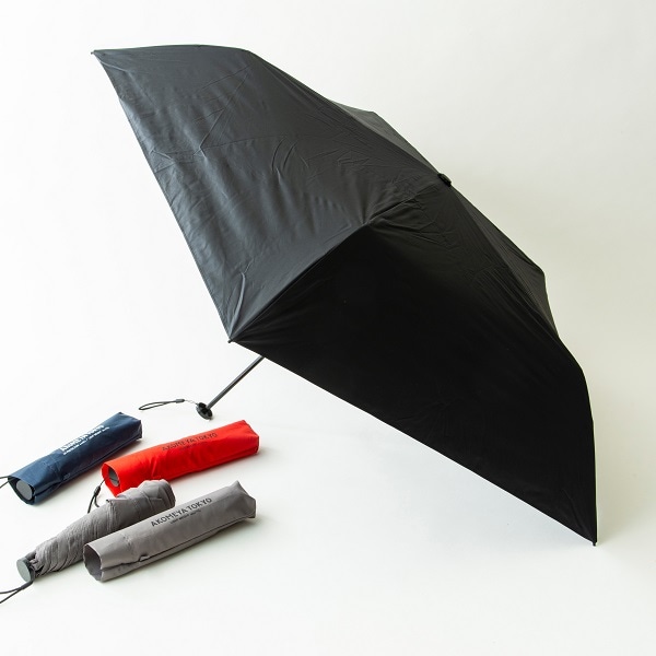 AKOMEYA TOKYO/ 晴雨兼用　軽量折り畳み傘　UV99%カット　ブラック