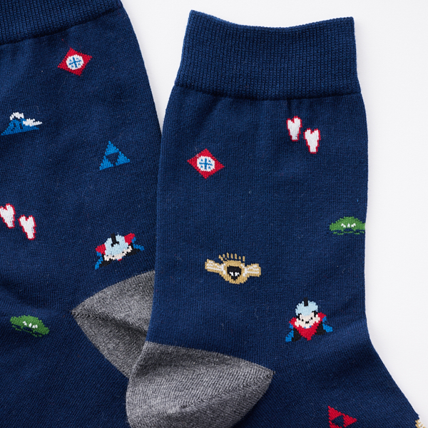 福助×AKOMEYA TOKYO Engimono Socks ネイビー 23-25cm