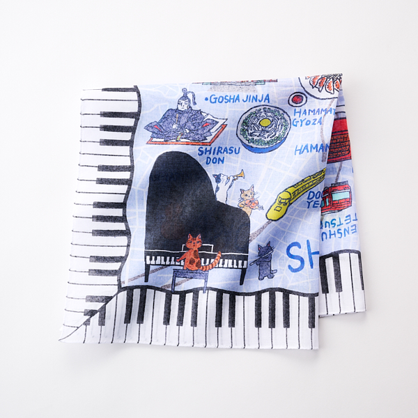 47 Japan Rediscovery ハンカチ 静岡 ピアノ