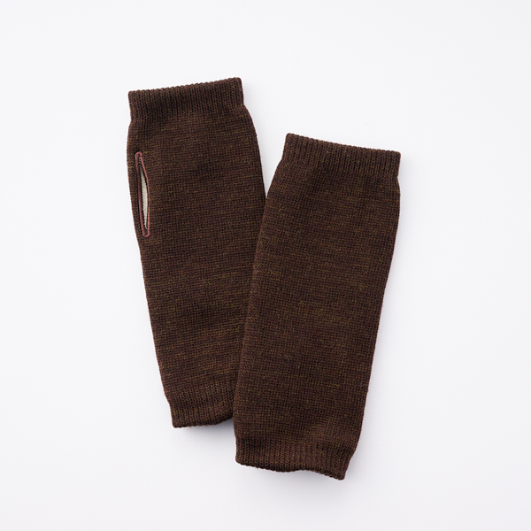 AKOMEYA TOKYO/ 絹屋 極極暖内側シルクアームウォーマー ブラウン