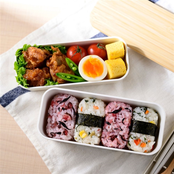AKOMEYA TOKYO/ 竹蓋の弁当箱 スリム2段型 生成(生成): 食器｜AKOMEYA