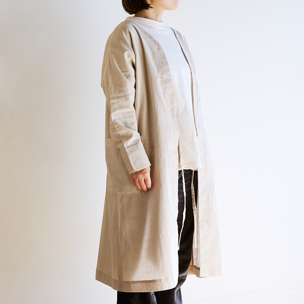 AKOMEYA TOKYO/ kapoc コットンリネン割烹着 ベージュ(ベージュ): 台所