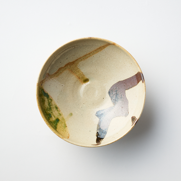 AKOMEYA TOKYO/ 南窯 織部楽描 丸平鉢