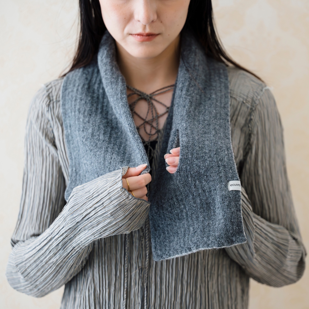 AKOMEYA TOKYO/ ecuvo, リブショートマフラー フーモ