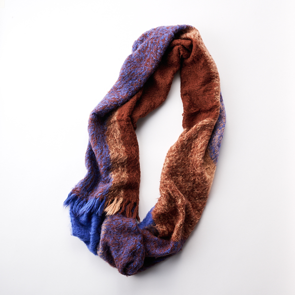 工房織座/ BRUSHED COTTON SNOOD ブルー
