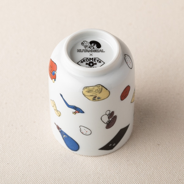 Akomeya Tokyo Kutani Seal 湯呑 お米の家族 食器 Akomeya Tokyo