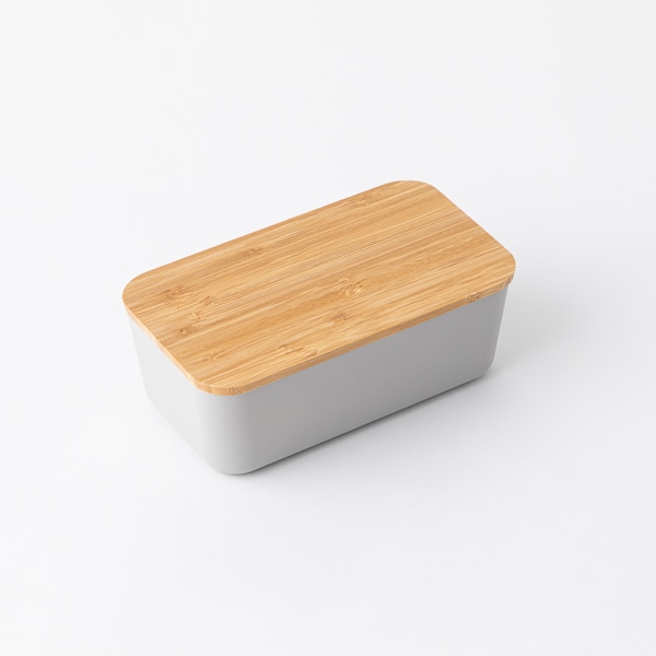 Akomeya Tokyo 竹蓋の長角弁当箱 グレー グレー 食器 Akomeya Tokyo