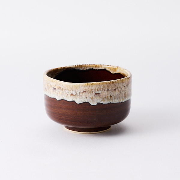 AKOMEYA TOKYO/ 波佐見焼 野点抹茶碗 3点セット 飴茶白唐津流し