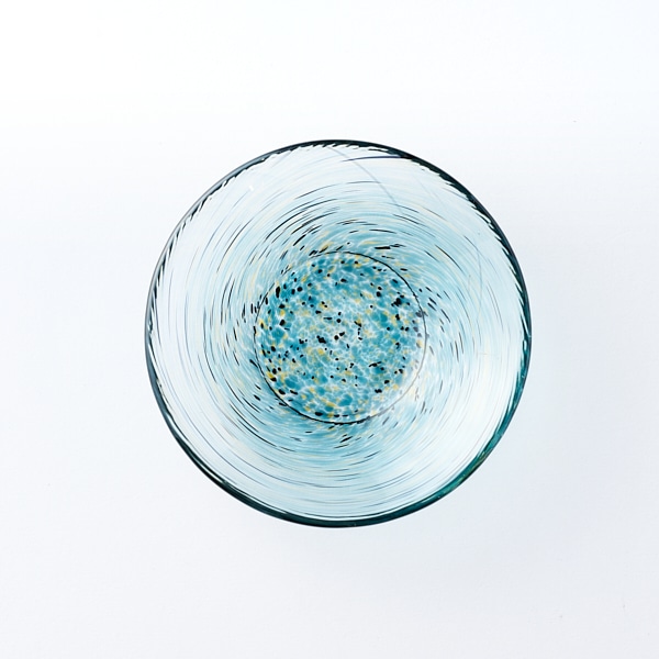 AKOMEYA TOKYO/ 津軽びいどろ ミニプレート 藍鼠