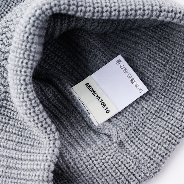 AKOMEYA TOKYO/ 洗える柔らかニット帽 ライトグレー(ライトグレー