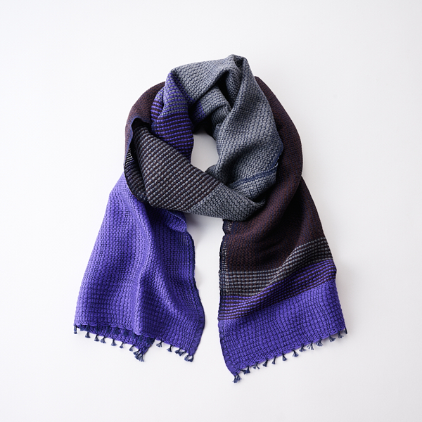 AKOMEYA TOKYO/ 工房織座 YURAGI WOOL MUFFLER パープルブルー