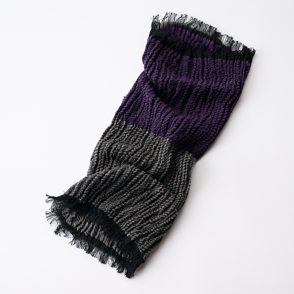AKOMEYA TOKYO/ 工房織座 ウールネックウォーマー ディープパープル