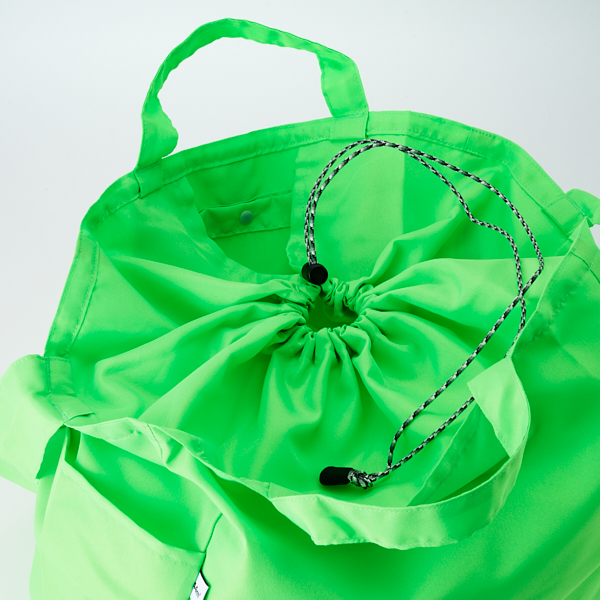 NIZYU KANO/ face別注 ポケッタブル3wayトート 蛍光グリーン