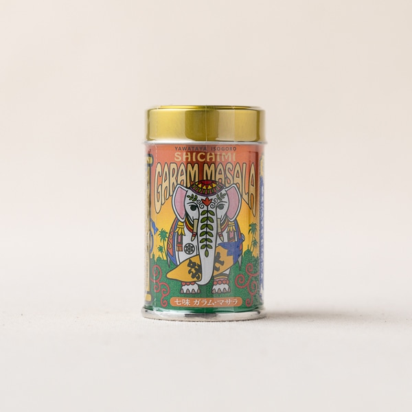八幡屋礒五郎　七味ガラム・マサラ　缶