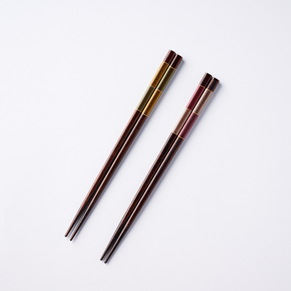 市松宵金 箸・豆皿揃え