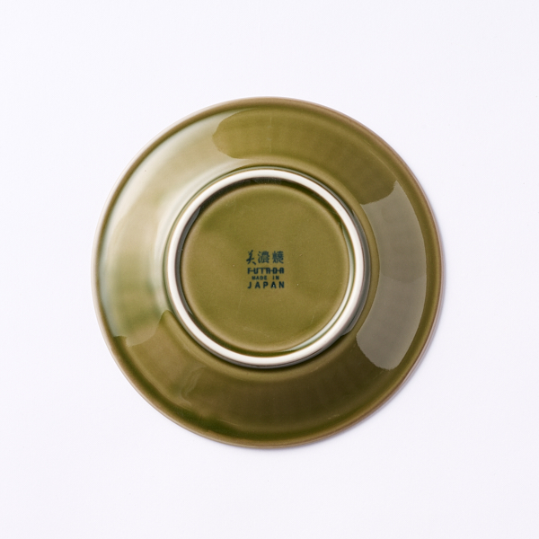 美濃焼陶器市 エンボス十草オリーブグリーンKS型50皿(グリーン): 食器