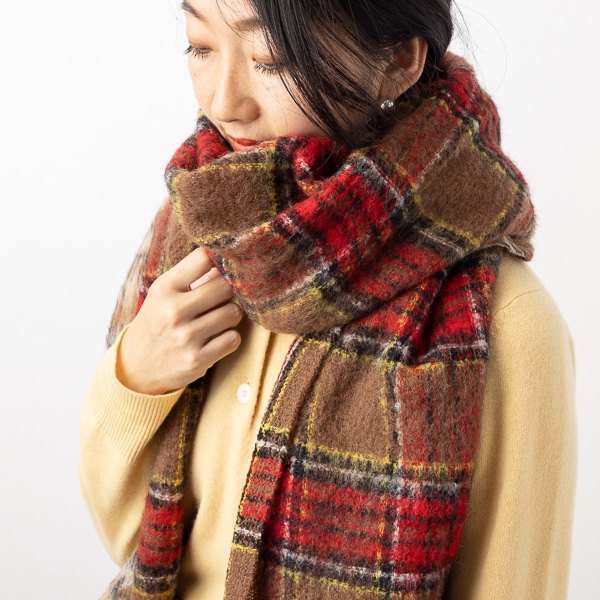 Nine Tailor/ Kalan Stole Brown×Red(Brown×Red): ファッション