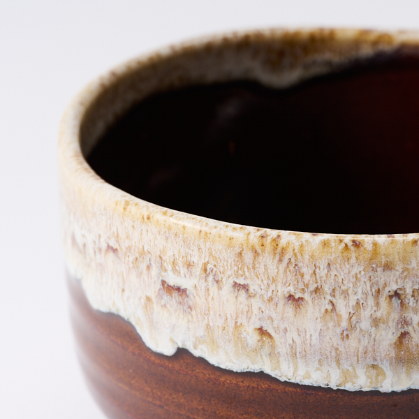 AKOMEYA TOKYO/ 波佐見焼 野点抹茶碗 3点セット 飴茶白唐津流し