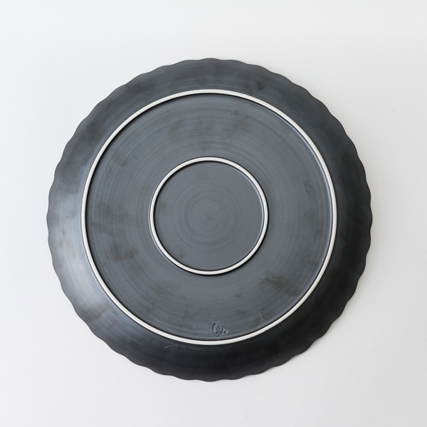 AKOMEYA TOKYO/ 渕波プレート 吹釉黒彩 L