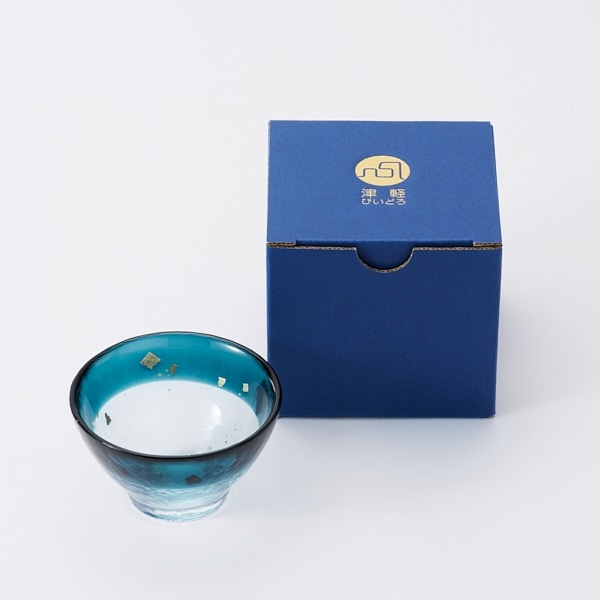 AKOMEYA TOKYO/ 津軽びいどろセット 金彩スモークトップブルー