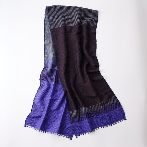 AKOMEYA TOKYO/ 工房織座 YURAGI WOOL MUFFLER パープルブルー