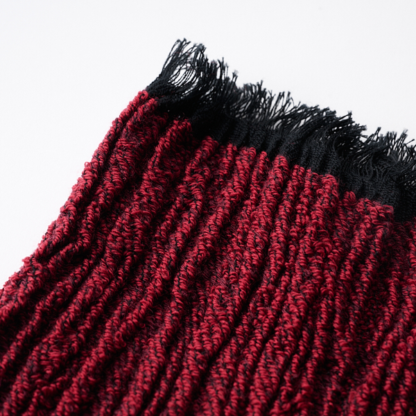 AKOMEYA TOKYO/ 工房織座 ウールネックウォーマー ボルドーレッド