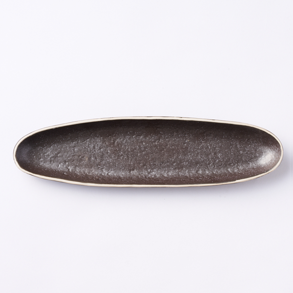 美濃焼陶器市 白抜き丹波黒焼細トレー