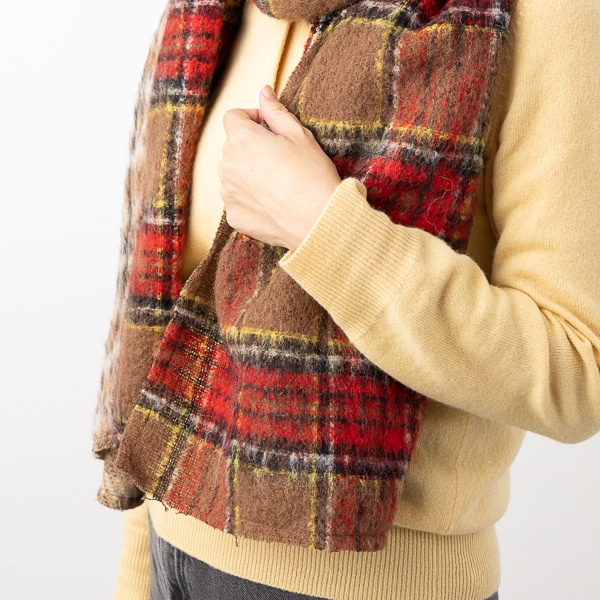 Nine Tailor/ Kalan Stole Brown×Red(Brown×Red): ファッション