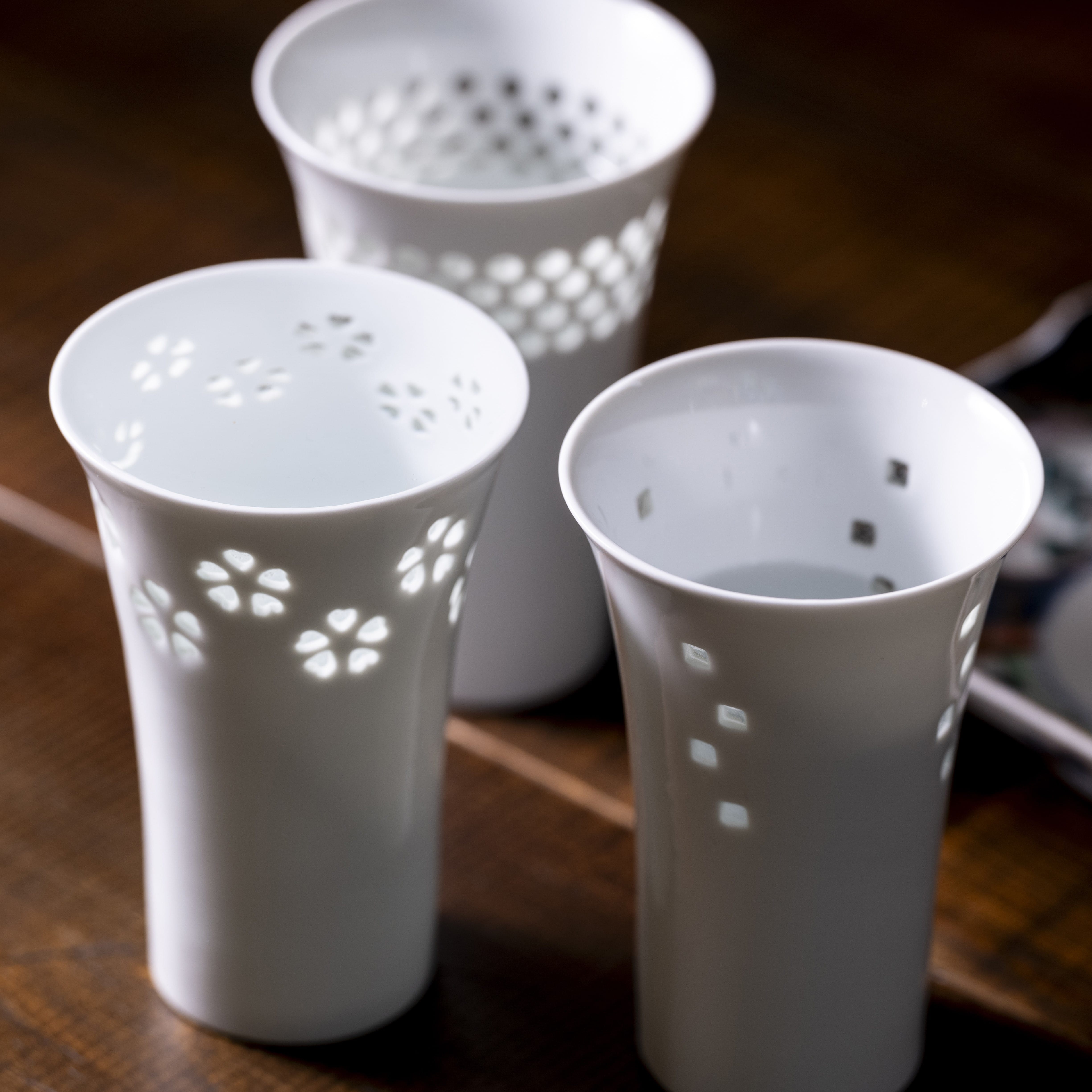 AKOMEYA TOKYO/ 水晶彫 冷酒杯 花詰