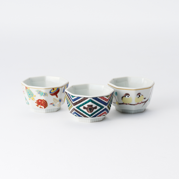 AKOMEYA TOKYO/ 九谷焼 八角小付 福良雀4