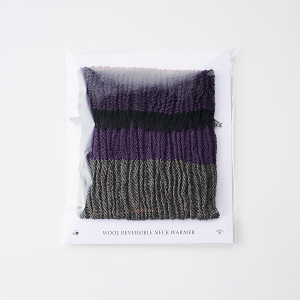 AKOMEYA TOKYO/ 工房織座 ウールネックウォーマー ディープパープル