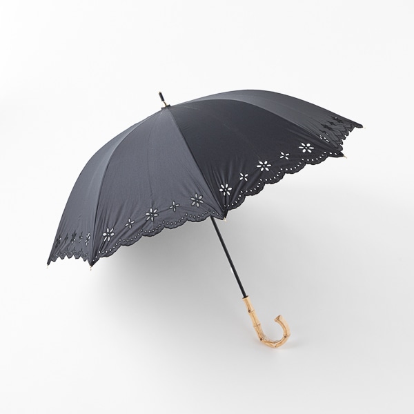 Because 日傘 カットワークレース刺繍 ブラック ブラック ファッション Akomeya Tokyo