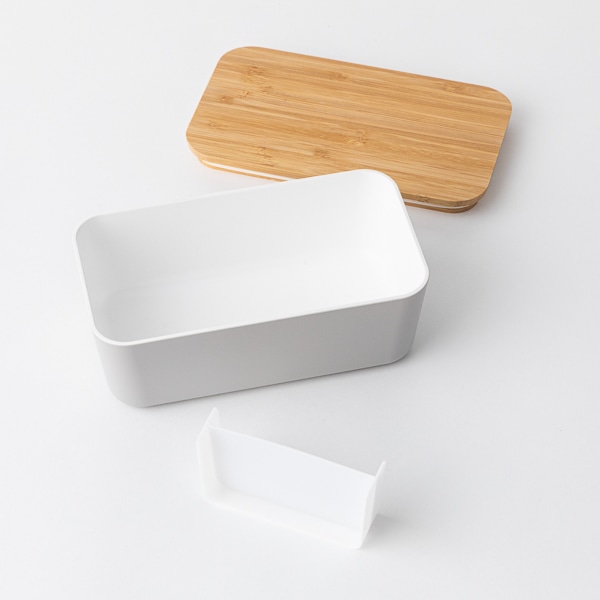 Akomeya Tokyo 竹蓋の長角弁当箱 グレー グレー 食器 Akomeya Tokyo