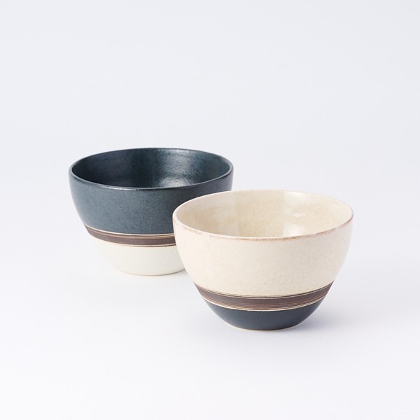 AKOMEYA TOKYO/ 丸小丼 柚子黒・白 丸中中村製陶所