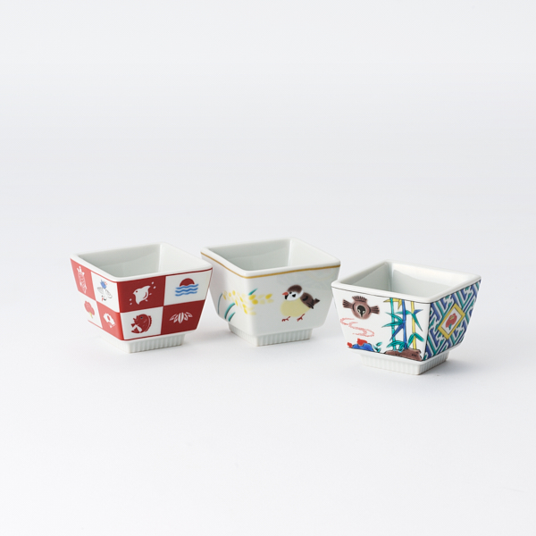 AKOMEYA TOKYO/ 九谷焼 四角小付 福良雀6(福良雀6): 食器｜AKOMEYA TOKYO