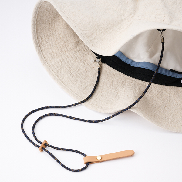 AKOMEYA TOKYO/ Nine Tailor Silk braid Code LeatherTop Black