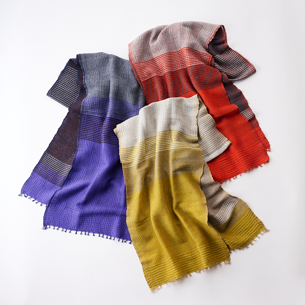 AKOMEYA TOKYO/ 工房織座 YURAGI WOOL MUFFLER パープルブルー