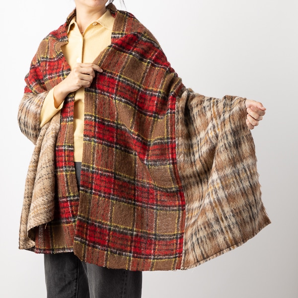 Nine Tailor/ Kalan Stole Brown×Red(Brown×Red): ファッション