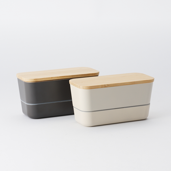 AKOMEYA TOKYO/ 竹蓋の弁当箱 スリム2段型 生成(生成): 食器｜AKOMEYA