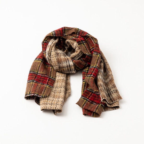Nine Tailor/ Kalan Stole Brown×Red(Brown×Red): ファッション