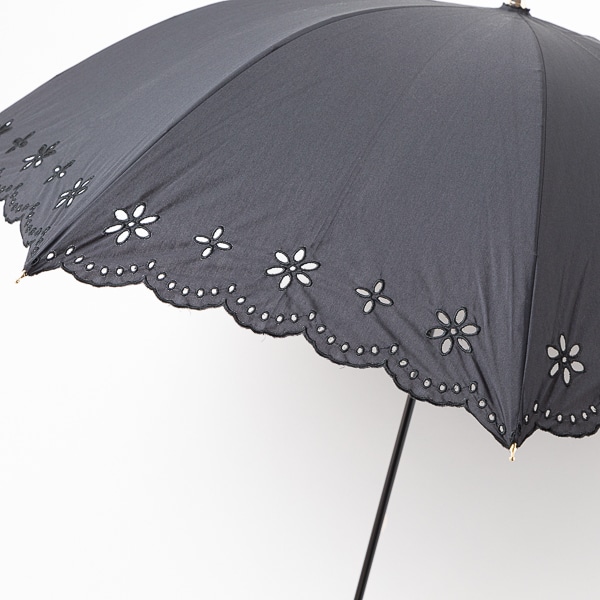 Because 日傘 カットワークレース刺繍 ブラック ブラック ファッション Akomeya Tokyo