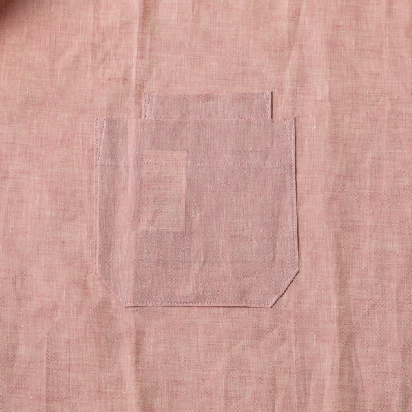 Akomeya Tokyo シャンブレーリネン クロスエプロン ピンクイエロー クロスエプロン ピンクイエロー 台所の道具 Akomeya Tokyo