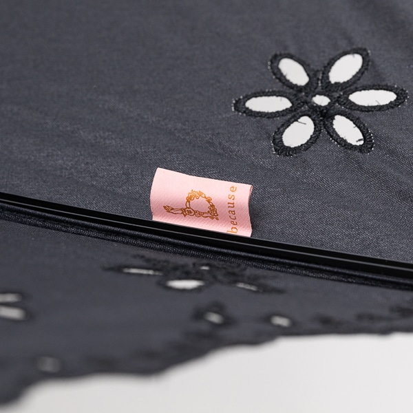 Because 日傘 カットワークレース刺繍 ブラック ブラック ファッション Akomeya Tokyo