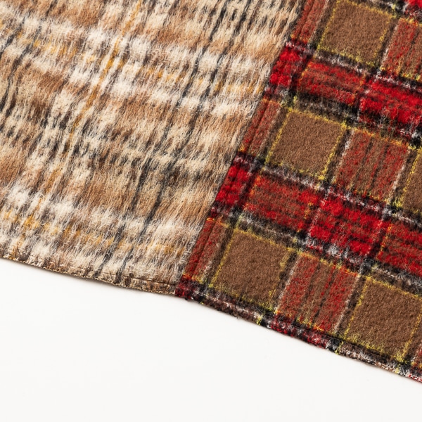 Nine Tailor/ Kalan Stole Brown×Red(Brown×Red): ファッション
