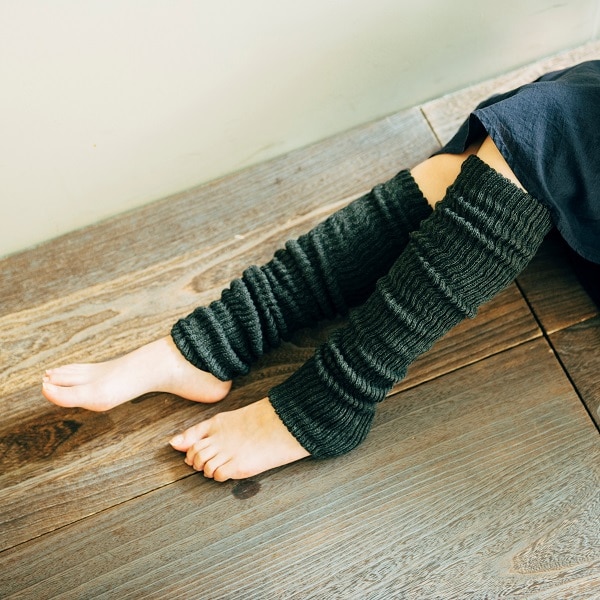 Sunayama Akomeya Tokyo シルクふんわりレッグウォーマー グレー ファッション Akomeya Tokyo