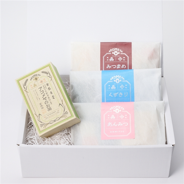 AKOMEYA TOKYO/ アコメヤ厳選！夏の甘味3種と玄米茶のセットの商品画像