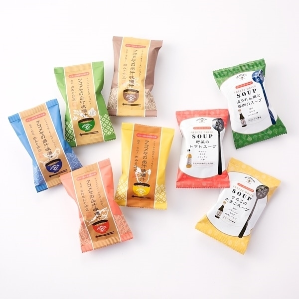 【メール便】AKOMEYA TOKYO/ アコメヤの出汁味噌汁＆スープセット（8種）