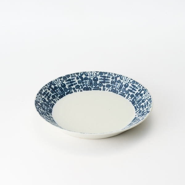 AKOMEYA TOKYO/ 勲山窯 VEGETABLEプレート 小 ネイビー