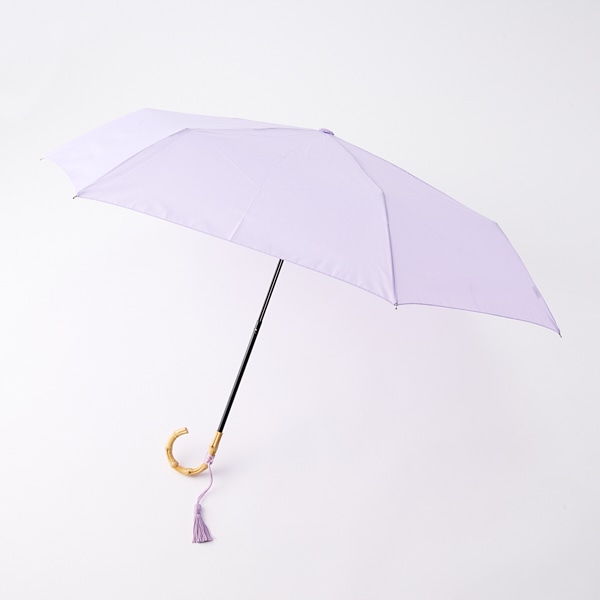 Because 折りたたみ晴雨兼用傘 プレーンカラー パープル